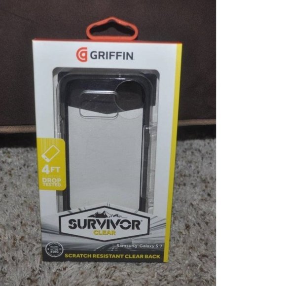 Samsung Galaxy S7 Phone Case Griffin Survivor Clear Shatter Scratch Resistant - Picture 2 of 3